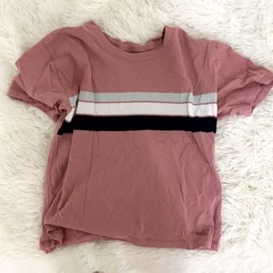 Pink Hollister cropped T-shirt